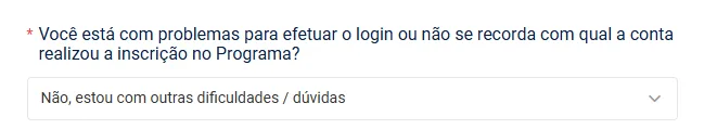 Problema com login ou inscrição